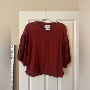 Anthropologie fall maroon top